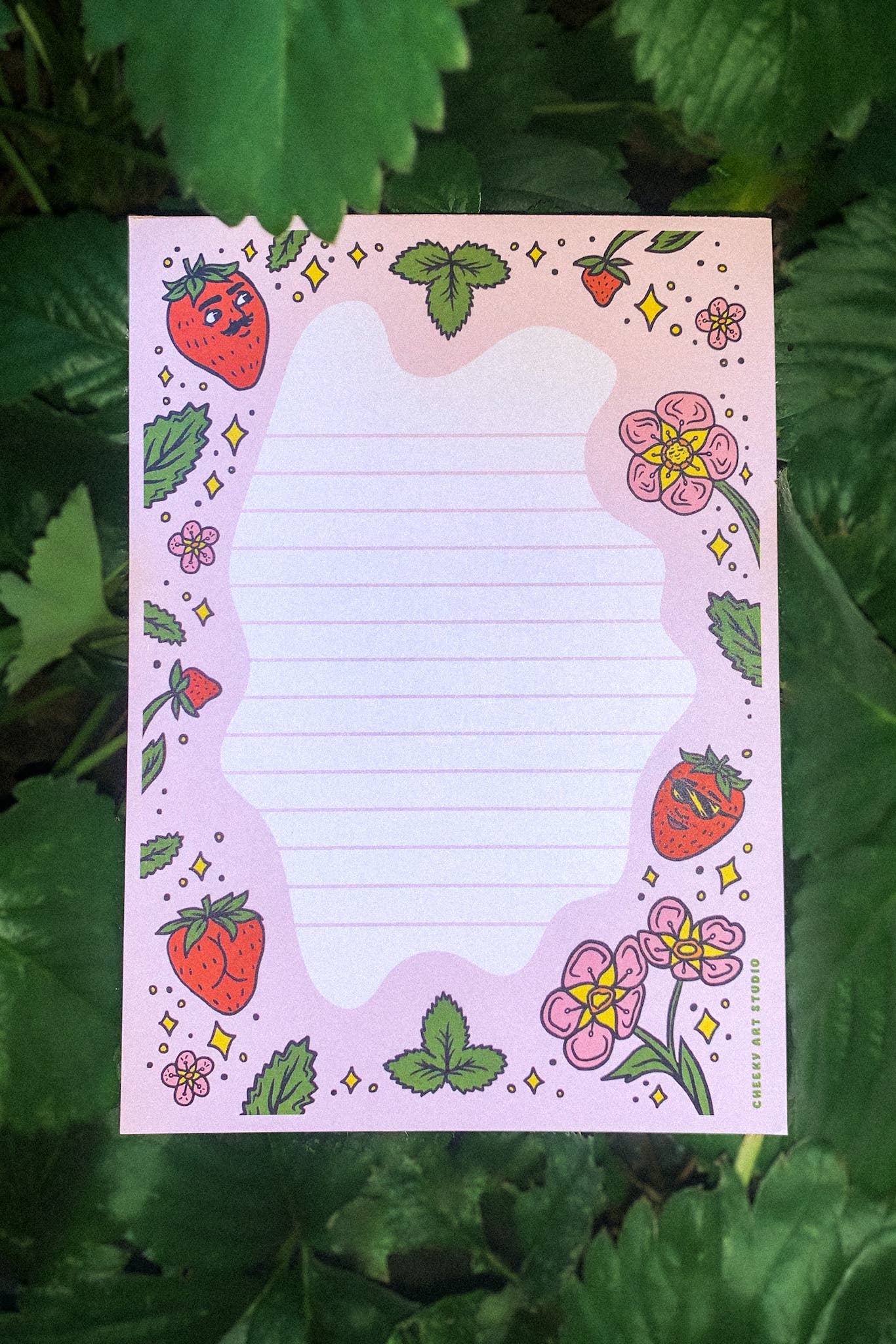 Strawberry Booties Notepad