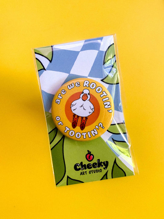 Rootin’ Tootin’ Cowboy Pin Button