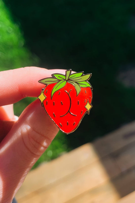 Strawbooty Hard Enamel Pin