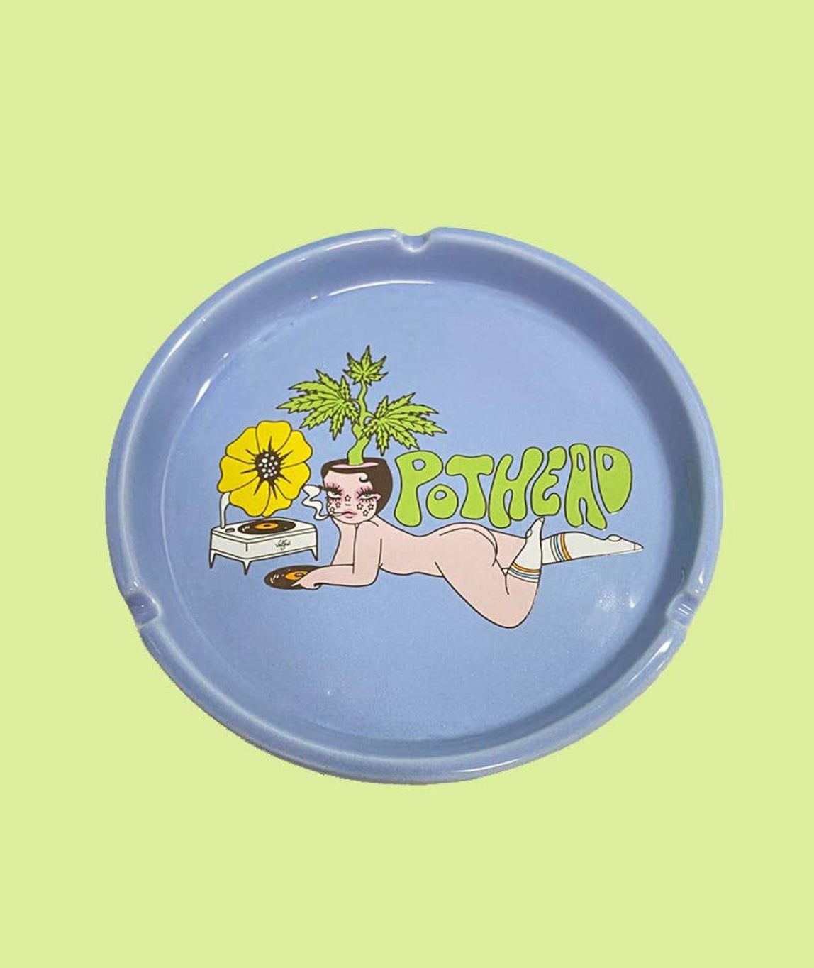 Pothead Ceramic Ashtray