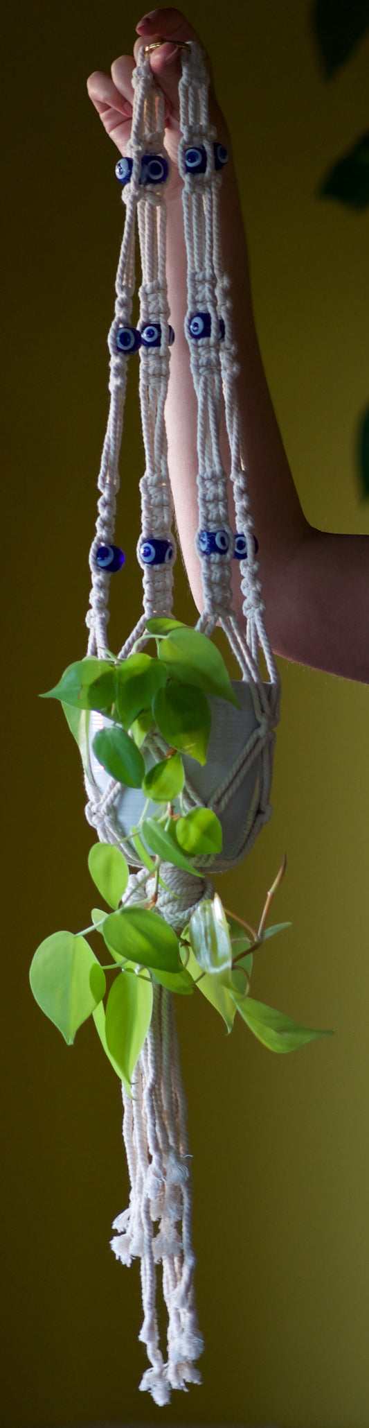Evil Eye Macrame Plant Hanger