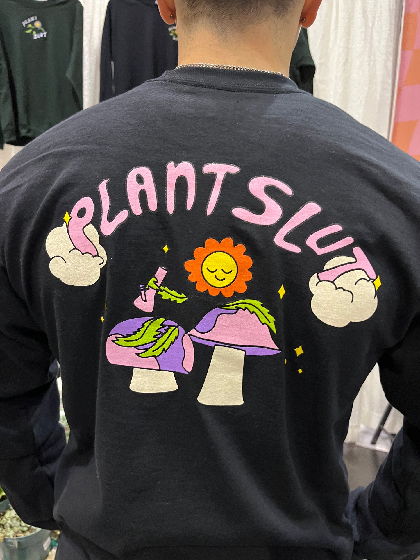 Plant Slut Black Stoned Long Sleeve Shirt